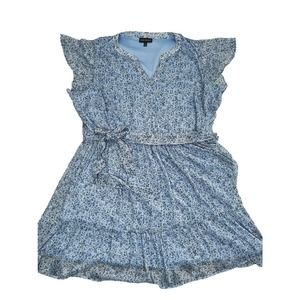 Lane Bryant Blue Flower Print Dress Women’s Plus Size 24